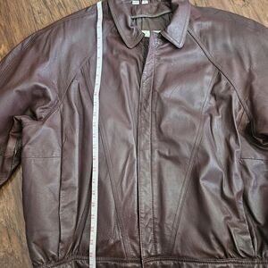 Men's Burgundy Brown Genuine Wilsons  Leather Jacket 44